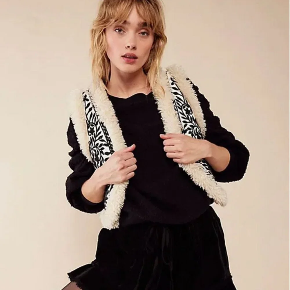 NWOT Free People Noelle Sherpa Vest